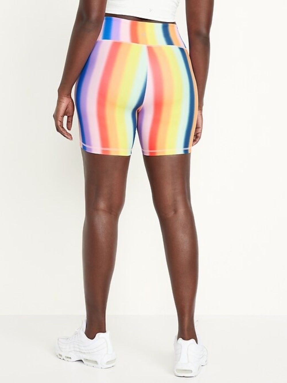 Old Navy Active Rainbow PowerSoft Go-Dry High-Rise Bike Shorts, Women's 3X